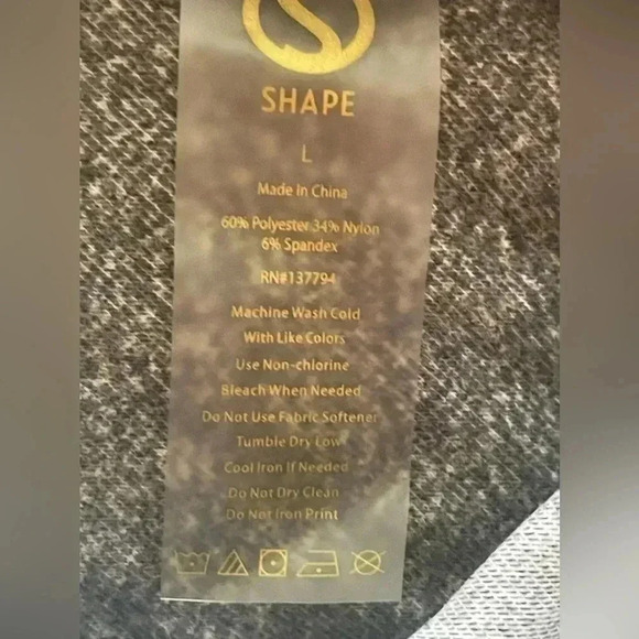 SHAPE Activewear Athletic Long Sleeve Sweatshirt Top Gray Size Large - Picture 6 of 7